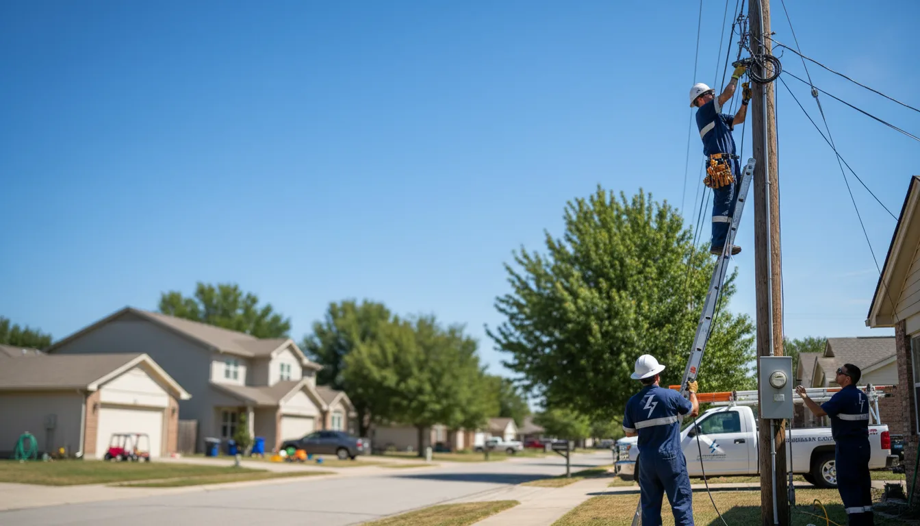 Residential electrician providing installation services in Glencoe, OH